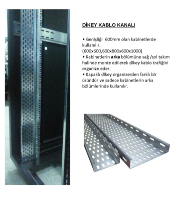 20U Dikey Kablo Kanalı Sağ-Sol Tk - 1