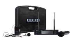 Decon 2 Kanal UHF El + Yaka (HeadSet) Mikrofon Seti