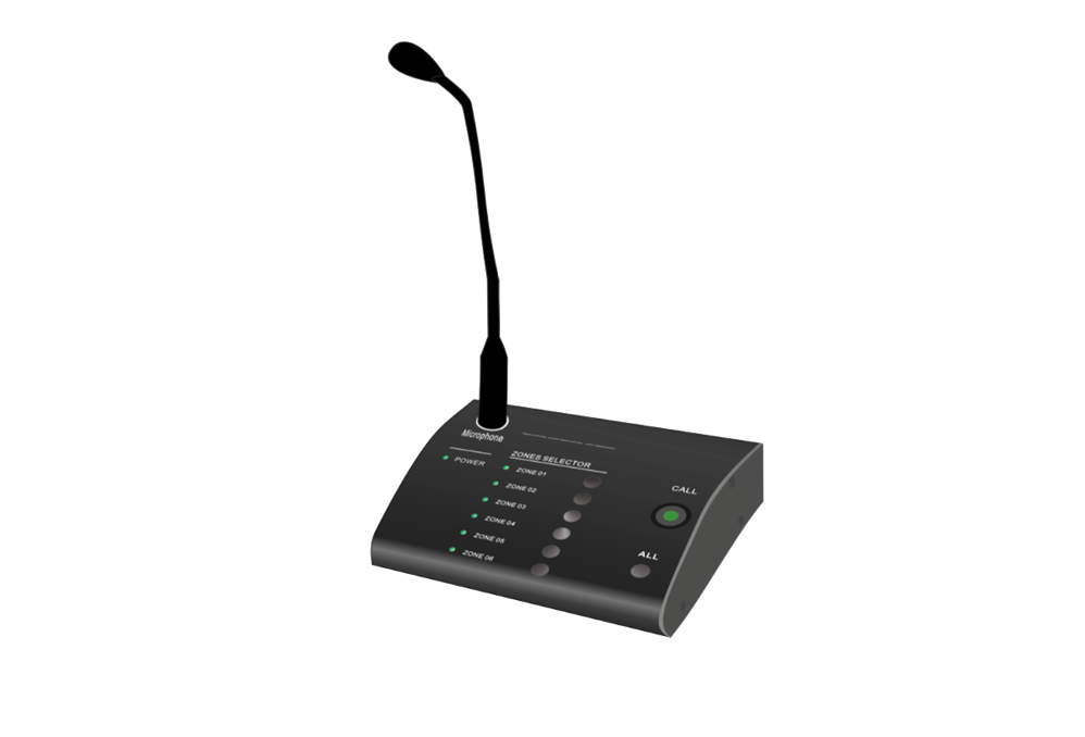 6 Zone Remote Paging Microphone - 1