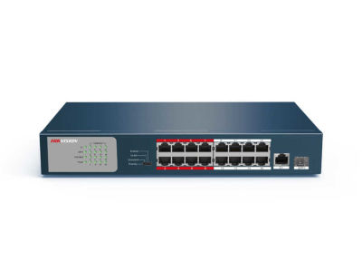 16 Ports PoE, 1 Port GB Uplink, 1 Port SFP Yönetilmez Poe Switch - 1