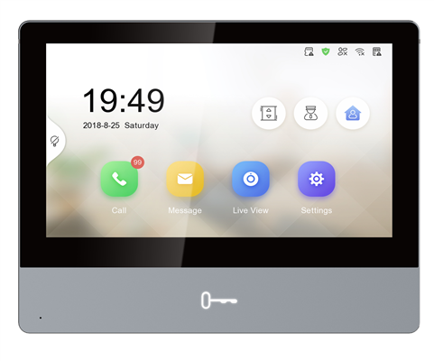 7 inc TFT LCD Dokunmatik Ekran IP Monitör - 1