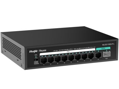 8 Port GB PoE, 1 Port GB Uplink, 1 Port SFP Yönetilmez Poe Switch - 1