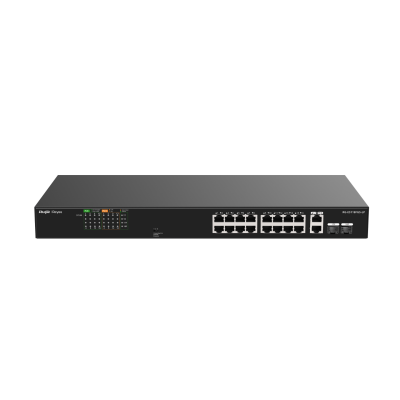 16 Port 100Mbps PoE, 2 Port GB RJ45/1 SFP Combo Ports Yönetilmez PoE Switch - 1