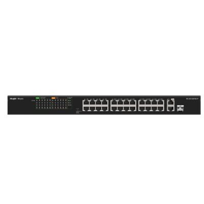 24 Port 100Mbps PoE, 1 Port GB RJ45/1 SFP Combo Uplink Ports Yönetilmez PoE Switch - 1