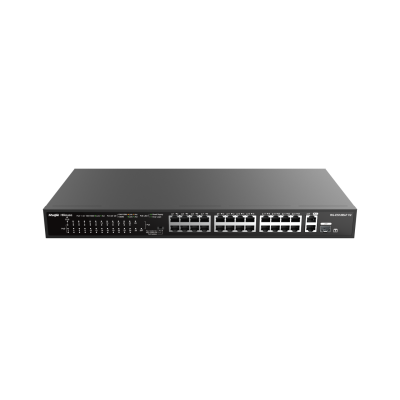 24 Port 100Mbps PoE, 2 Port GB RJ45/1 SFP Combo Uplink Ports Yönetilmez PoE Switch - 1