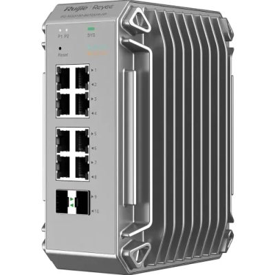 8 Port Gigabit PoE+, 2 SFP Uplink Port  Yönetilebilir Endüstriyel Switch - 1