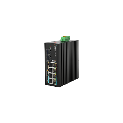 8 x 10/100/1000 + 2 x SFP Fiber Uplink Industrial PoE Switch with 8Port PoE / Toplam 8 Port Yönetilemez - 1