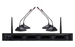 4 Kanal UHF Masa Mikrofon Seti