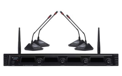 4 Kanal UHF Masa Mikrofon Seti - 1