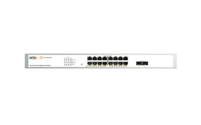 16 Port GB PoE Ports 2 Port GB SFP Port Cloud Easy Smart PoE Switch - 1