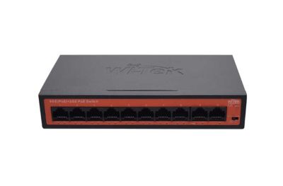 8 Port Gigabit PoE, 2 Port GE Uplink Port Switch - Watchdog + 65W + 250M - 1