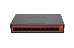 8 Port Gigabit PoE, 2 Port GE Uplink Port Switch - Watchdog + 65W + 250M