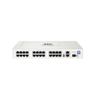 24 Port Megabit PoE, 2 Port Gigabit Uplink, 1 SFP Port Switch - 1